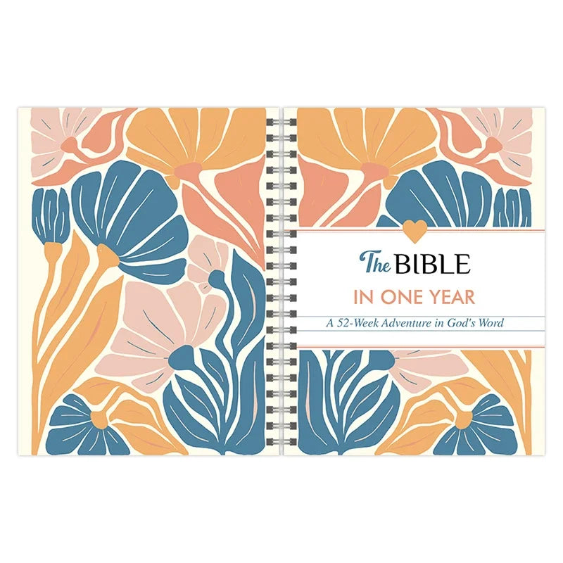 The Bible in a Year Spiral Bible Study Guide A5 Leak-Proof Womens Bible Study Plan 52 Week Study Guide Book for Friend